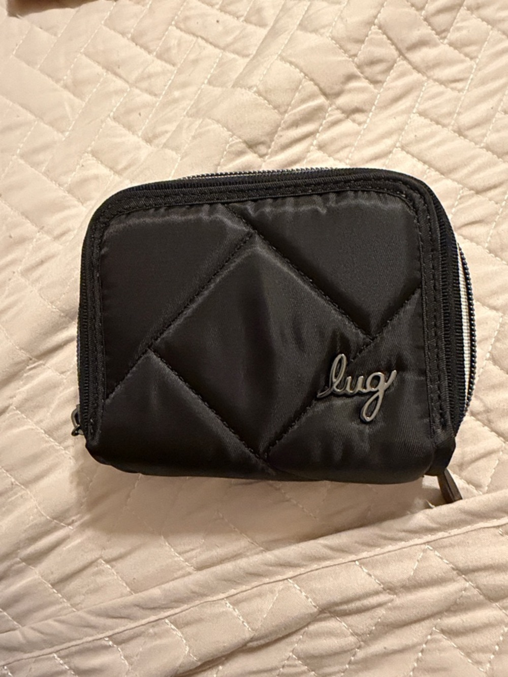 lug Black Quilted Zip-Around Organizer Wallet
RFID protection
